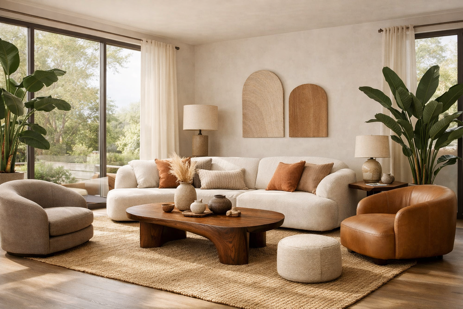 Tendencias decoración 2026: Tendencias de Decoración 2026: materiales naturales, curvas orgánicas y maderas oscuras para tran