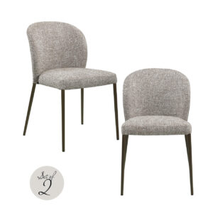 Dining chair Stacker earth tweed fire retardant (Set of 2)
