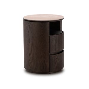 Nightstand Nando brown 2-drawers
