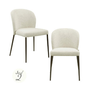 Dining chair Stacker biscotti fire retardant (Set of 2)