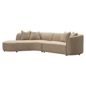 Sofa Romero sand tweed ottoman left fire retardant