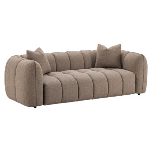 Sofa Hogan mocca chunky 3-seater fire retardant