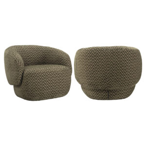 Lounge chair Milano moss chevron