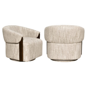 Lounge chair Marina natural softweave swivel fire retardant