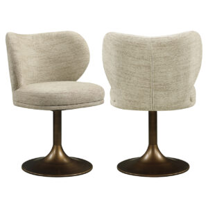 Dining chair Amely natural softweave swivel