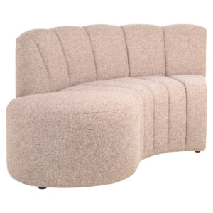Dining bench Landmark cayenne cognac open end left round