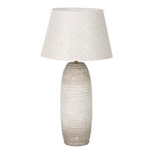 LAMPARA SOBREMESA CERAMICA GRIS 40x40x75 CM