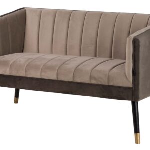 SOFA VELVET MARRON 130x70x74 CM