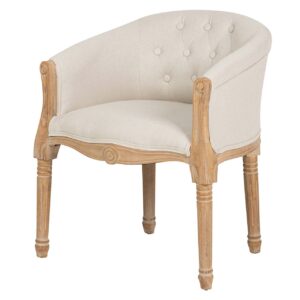 BUTACA LINO CAPITONE PATAS MADERA 61x61x71 CM