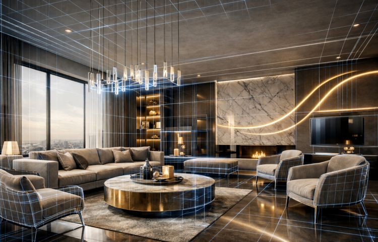 Diseño de interiores digital: Del Pixel al Mármol: Cómo la Tecnología Digital Está Redefiniendo el Lujo en el Diseño de Inter