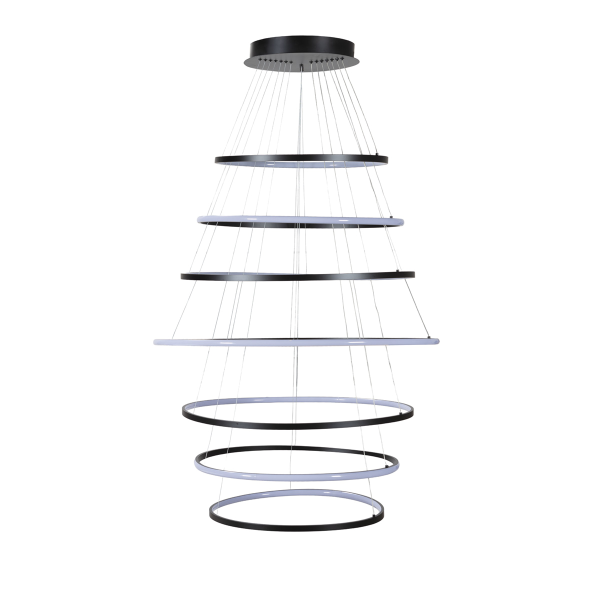 Lámpara de Techo 100x100x200 Metal/Acrilico -- Negro Mate