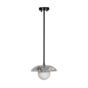 Lámpara de Techo 25x25x14/130 Metal/Mármol -- Negro