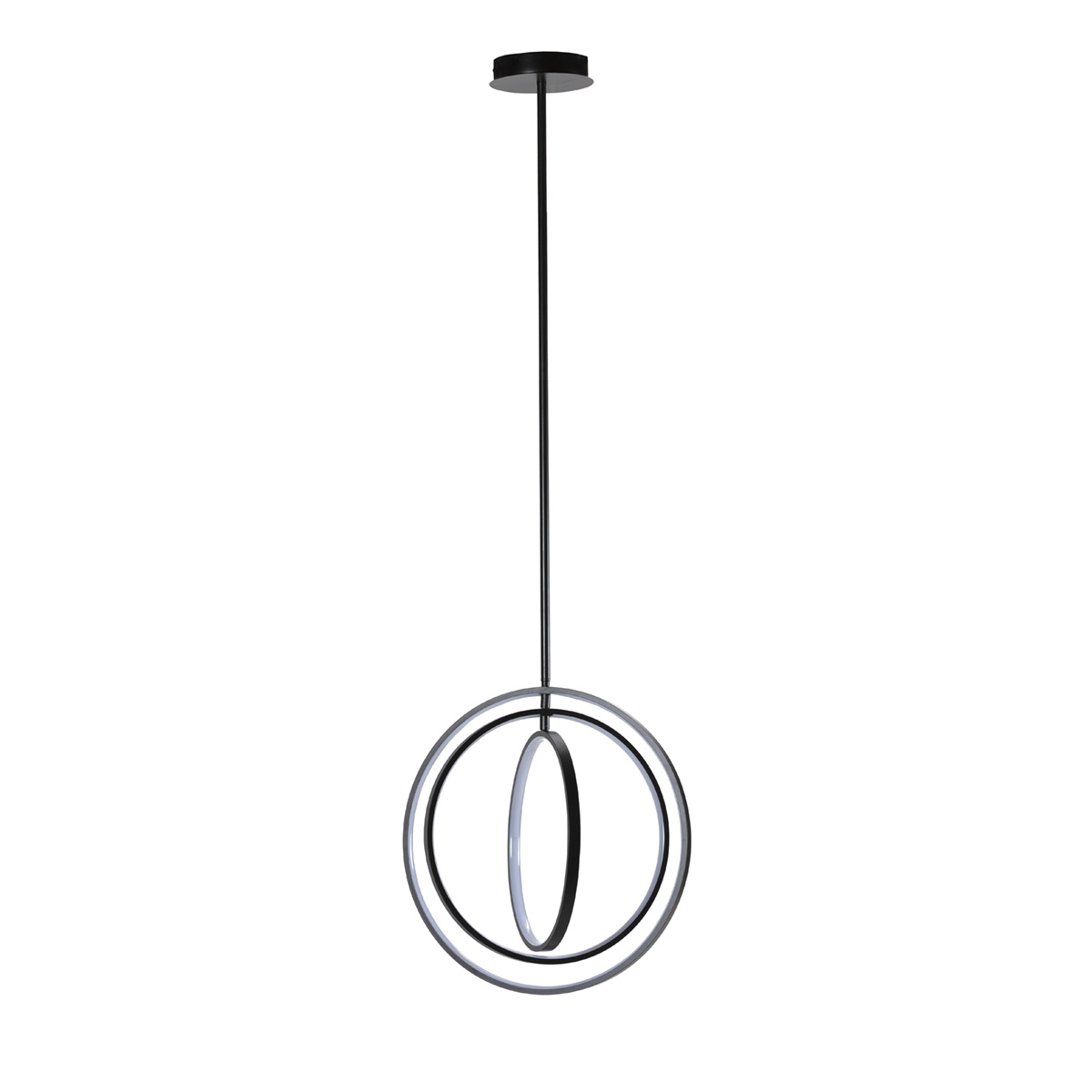 Lámpara de Techo 50x50x50/120 Metal/Acrilico -- Negro Mate
