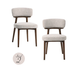 Dining chair Basker natural fancy fire retardant (Set of 2)