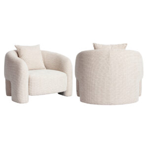 Lounge chair Tuscany beige blockweave