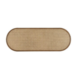 Cabecero 180x3x65 Madera de Cedro/Ratán -- Marrón Miel/Natural