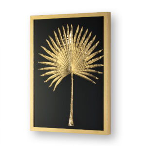 Cuadro 60x5x80 Cristal/Madera Dorado/Metal Dorado