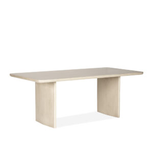 Mesa Comedor 200x100x76 Madera de Cedro -- Blanco Velado