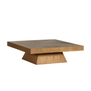 Mesa de Centro 100x100x32 Madera de Cedro -- Marrón Miel