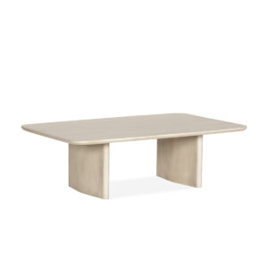 Mesa de Centro 115x70x35 Madera de Cedro -- Blanco Velado