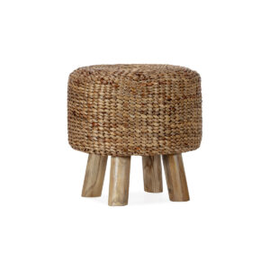 Taburete 45x45x45 Madera de Teca/Jacinto de Agua -- Natural/Natural