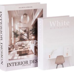 SET 2 CAJAS LIBRO DECORACION 34x25x7 27x20x6 CM