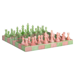Decorative game Azalea pink/green chessboard