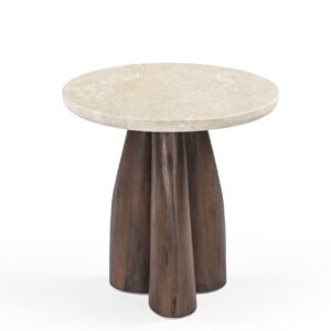 MESA AUXILIAR MINDI MARMOL TRAVERTINO 50x50x51 CM