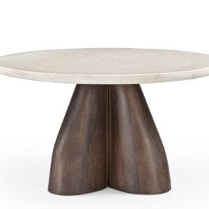 MESA DE CENTRO MINDI MARMOL TRAVERTINO 75x75x41 CM