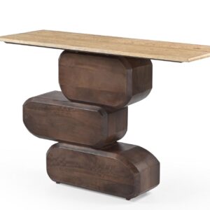 CONSOLA MINDI MARMOL TRAVERTINO 120x42x79 CM
