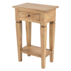 MESITA DE NOCHE 1 CAJON MADERA MINDI 45x30x70 CM