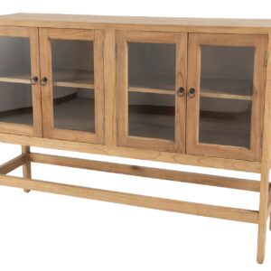 APARADOR CRISTAL MADERA MINDI MARRON 140x40x100 CM