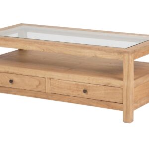 MESA DE CENTRO MADERA MINDI MARRON 120x60x45 CM