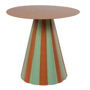 MESA AUXILIAR METAL NARANJA AZUL 46x46x45 CM
