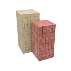 SET 2 PEDESTALES 36x36x80 31x31x66 CM