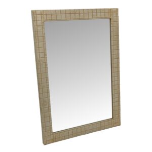 ESPEJO METAL RECTANGULAR BEIGE 72x4x102 CM