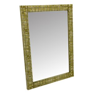ESPEJO METAL RECTANGULAR VERDE 72x4x102 CM