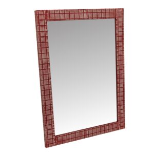 ESPEJO METAL RECTANGULAR BURDEOS 72x4x102 CM