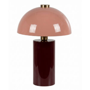 LAMPARA METAL GRANATE ROSA 30x30x47 CM