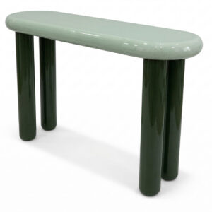 CONSOLA METAL VERDE 120x35x83 CM