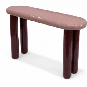 CONSOLA METAL GRANATE ROSA 120x35x83 CM
