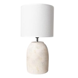 LAMPARA SOBREMESA CERAMICA MARRON 25x25x46 CM