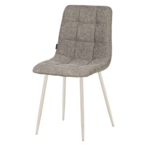 SILLA METAL NEGRO CHENILLA AZUL 44x55x88 CM