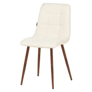 SILLA CHENILLA PATA METAL EFECTO MADERA 48X56X80CM