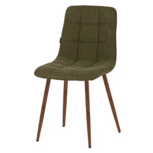SILLA CHENILLA PATA METAL EFECTO MADERA 48X56X80CM