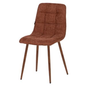SILLA CHENILLA PATA METAL EFECTO MADERA 48X56X80CM