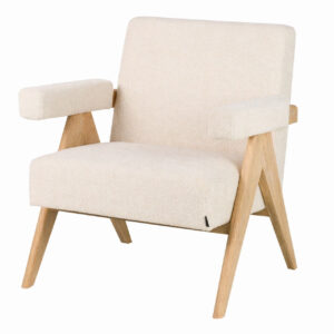 SILLON CHENILLA BLANCO 74x76x85 CM