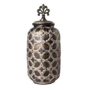 TIBOR RELIEVE CERAMICA MARRON 13x13x26 CM