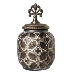 TIBOR RELIEVE CERAMICA MARRON 15x15x29 CM