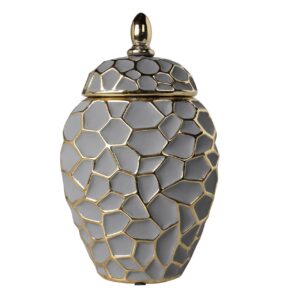 TIBOR RELIEVE CERAMICA AZUL 19x19x34 CM